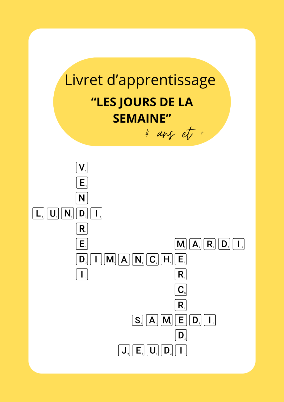 Les jours de la semaine